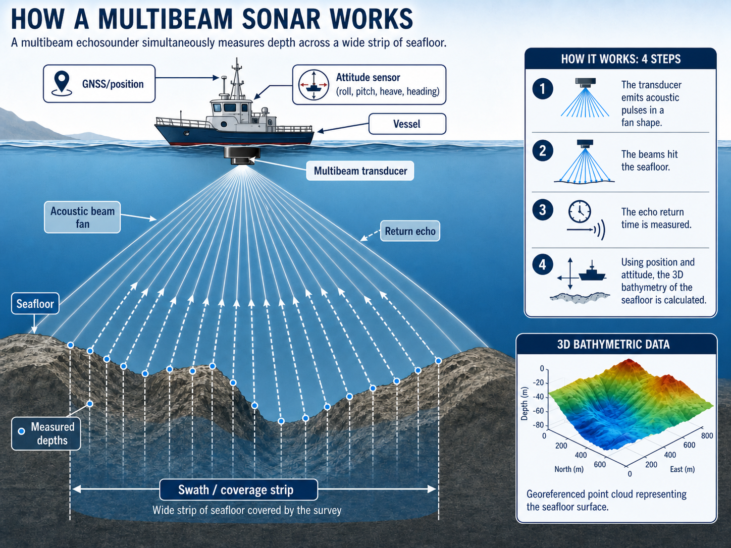 Multibeam bathymetric survey