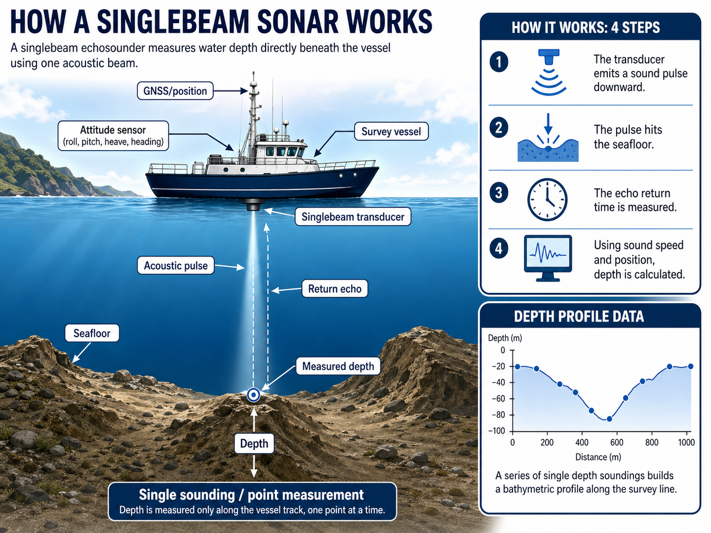 Singlebeam bathymetric survey